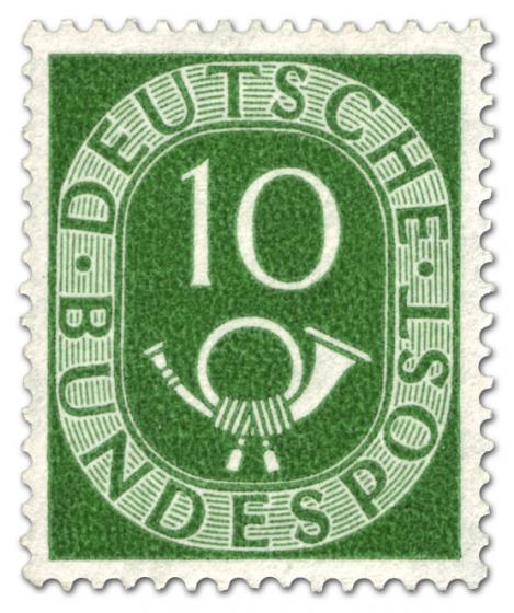 Stamp: Posthorn 10 Pfennige