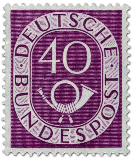 Stamp: Posthorn 40 Pfennige