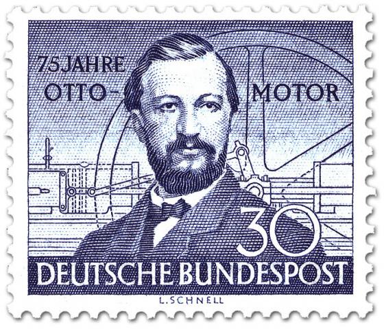 Stamp: Nikolaus Otto - Erfinder des Ottomotors