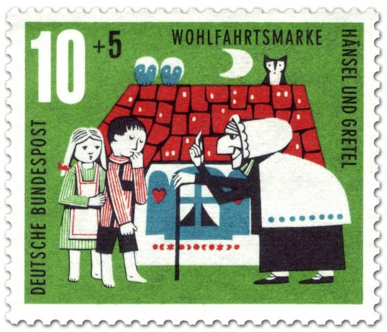 Stamp: Hänsel und Gretel bei der Hexe