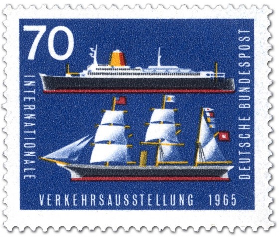 Stamp: Segelschiff Hammonia Passagierschiff Bremen