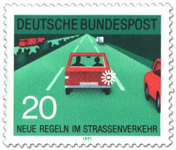 Stamp: Autobahn: nach dem Überholen blinken