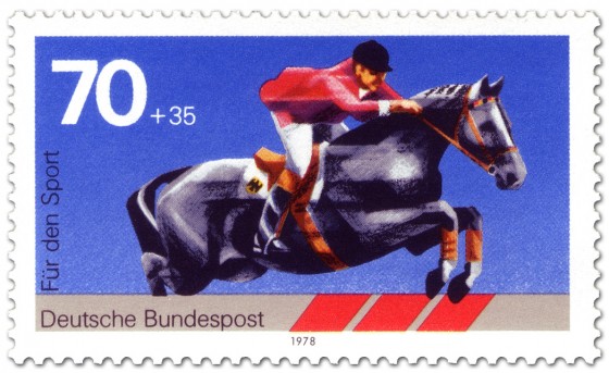 Stamp: Springreiten, Pferdesport (Sporthilfe)