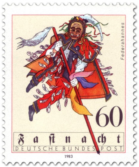 Stamp: Federahannes Kostüm zur Fastnacht