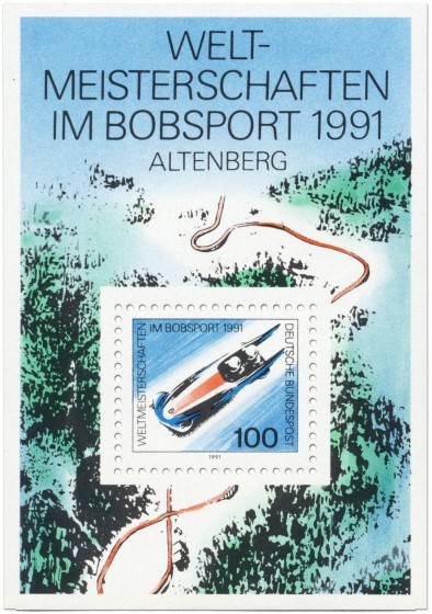 Stamp: Zweierbob im Bobsport (Weltmeisterschaft)