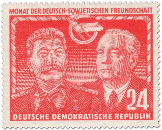 Stamp: Josef Stalin - Wilhelm Pieck